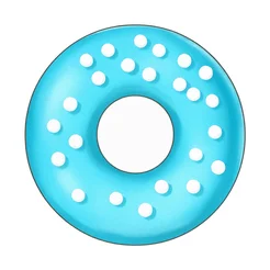 Free clipart bold blue Christmas donut